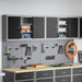 Set dulap de unelte 4 buc. Negru Oțel vopsit electrostatic - WALTI WALTI