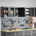 Set dulap de unelte 4 buc. Negru Oțel vopsit electrostatic - WALTI WALTI