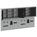 Set dulap de unelte 4 buc. Negru Oțel vopsit electrostatic - WALTI WALTI