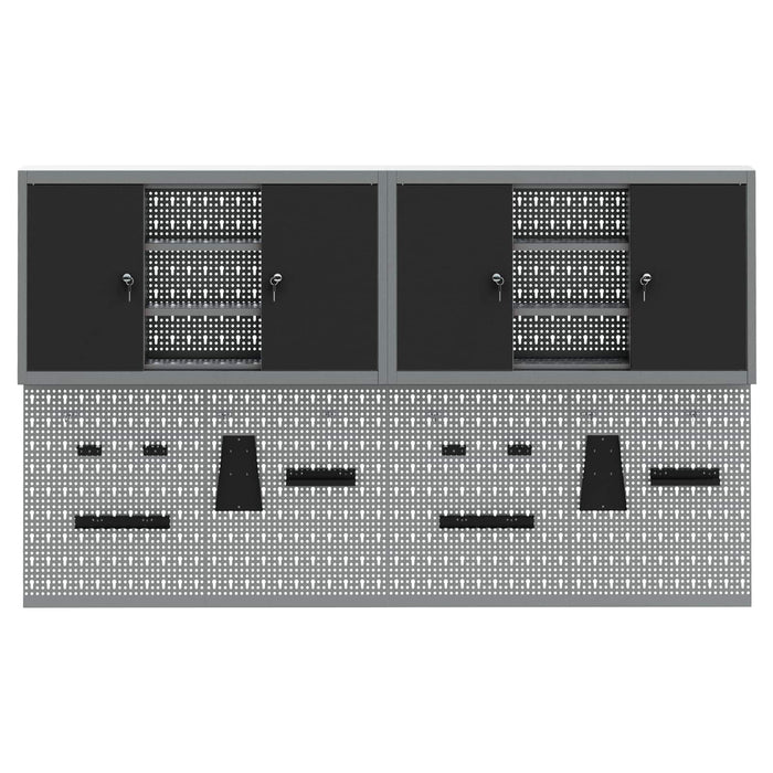 Set dulap de unelte 4 buc. Negru Oțel vopsit electrostatic - WALTI WALTI