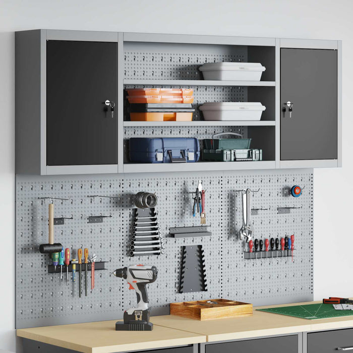 Set dulap de unelte 6 buc. Negru Oțel vopsit electrostatic WALTI