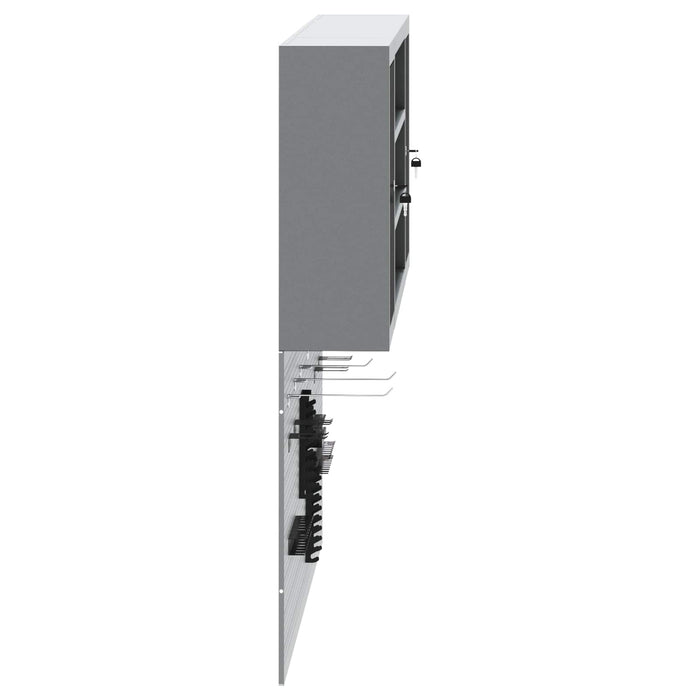 Set dulap de unelte 6 buc. Negru Oțel vopsit electrostatic WALTI