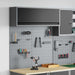 Set dulap de unelte 3 pcs Negru Oțel vopsit electrostatic - WALTI WALTI
