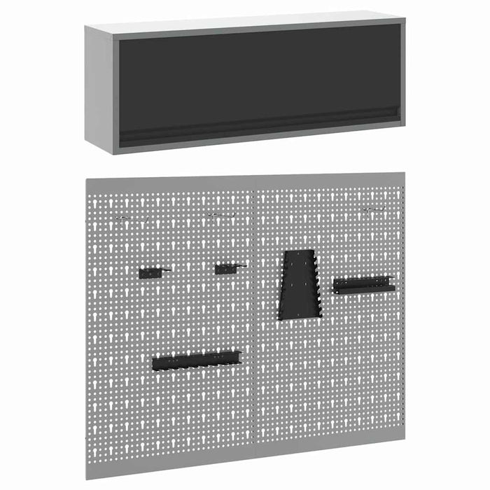Set dulap de unelte 3 pcs Negru Oțel vopsit electrostatic - WALTI WALTI