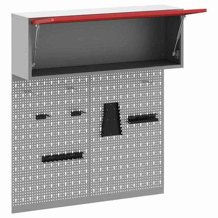 Set dulap de unelte 3 pcs Roșu Oțel vopsit electrostatic - WALTI WALTI