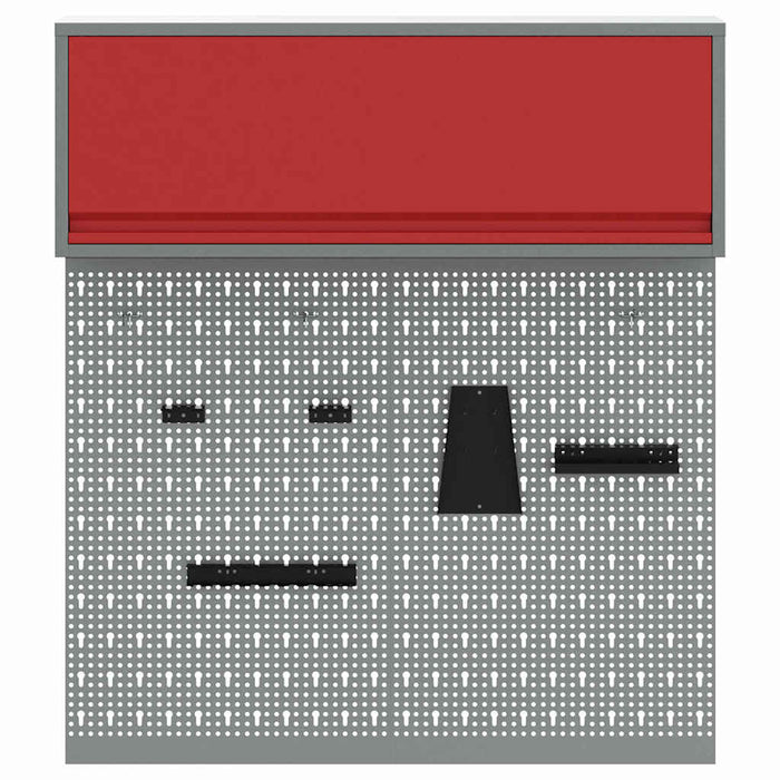Set dulap de unelte 3 pcs Roșu Oțel vopsit electrostatic - WALTI WALTI