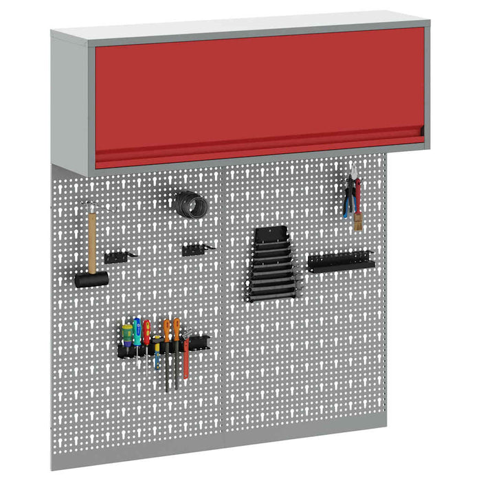 Set dulap de unelte 3 pcs Roșu Oțel vopsit electrostatic - WALTI WALTI
