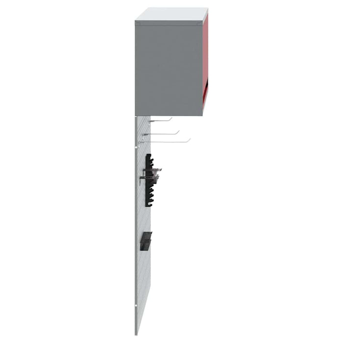 Set dulap de unelte 3 pcs Roșu Oțel vopsit electrostatic - WALTI WALTI