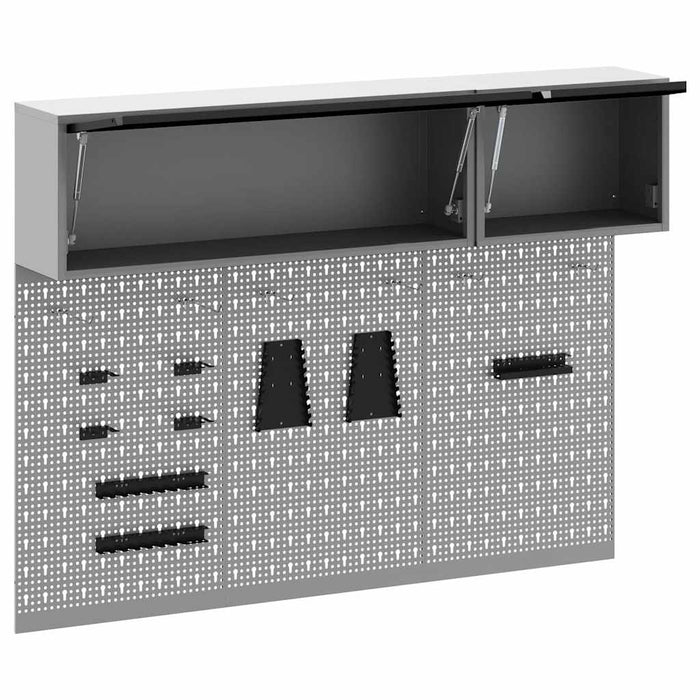 Set dulap de unelte 5 buc. Negru Oțel vopsit electrostatic WALTI