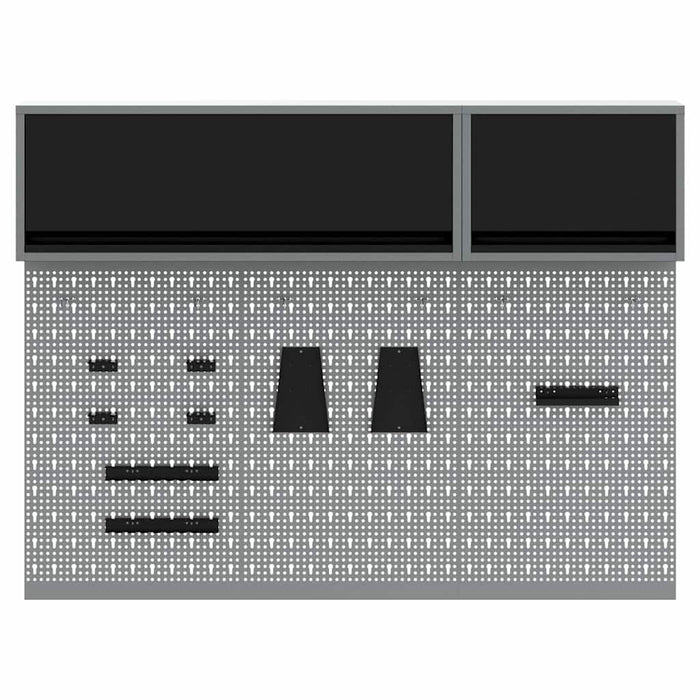 Set dulap de unelte 5 buc. Negru Oțel vopsit electrostatic WALTI