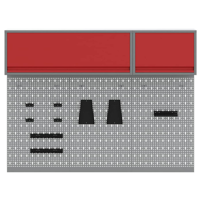 Set dulap de unelte 5 buc. Roșu Oțel vopsit electrostatic WALTI