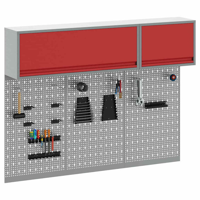 Set dulap de unelte 5 buc. Roșu Oțel vopsit electrostatic WALTI