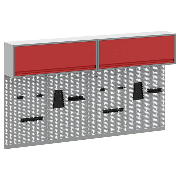 Set dulap de unelte 6 pcs Roșu Oțel vopsit electrostatic - WALTI WALTI