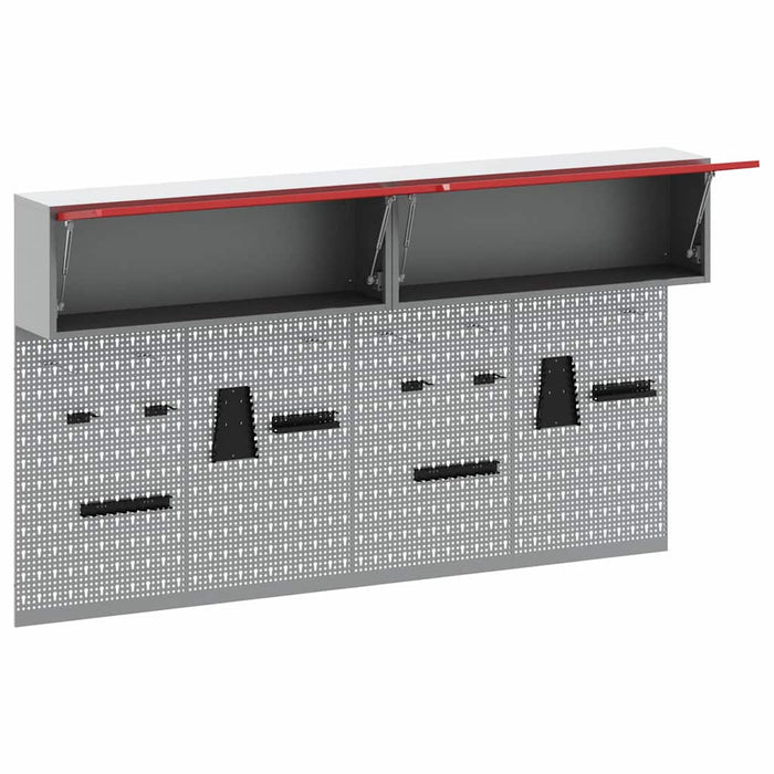 Set dulap de unelte 6 pcs Roșu Oțel vopsit electrostatic - WALTI WALTI