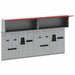 Set dulap de unelte 6 pcs Roșu Oțel vopsit electrostatic - WALTI WALTI