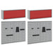 Set dulap de unelte 6 pcs Roșu Oțel vopsit electrostatic - WALTI WALTI