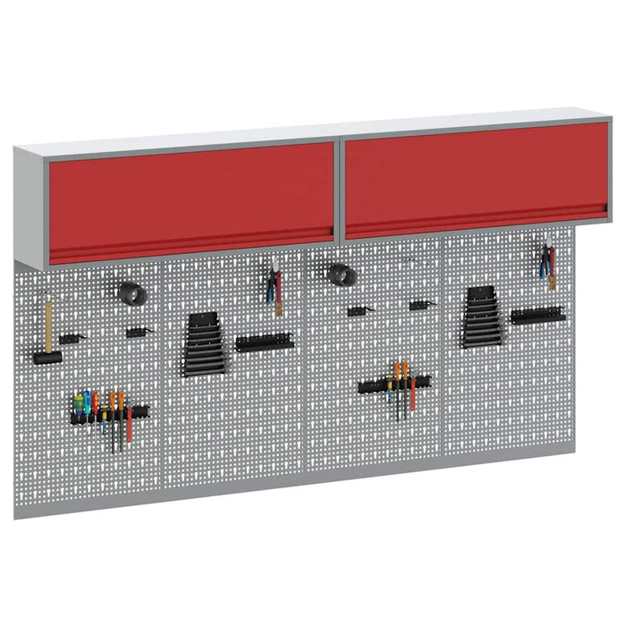 Set dulap de unelte 6 pcs Roșu Oțel vopsit electrostatic - WALTI WALTI
