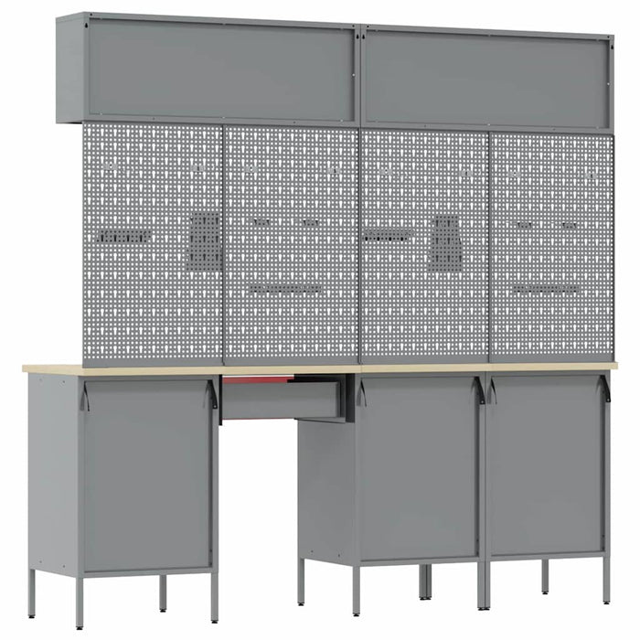 Set de dulapuri de lucru cu sertar cu depozitare 10 pcs Roșu - WALTI WALTI