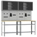 Set banc de lucru 8 buc. Negru și Gri Oțel vopsit electrostatic - WALTI WALTI