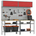 Set banc de lucru cu raft 8 pcs Gri Oțel vopsit electrostatic - WALTI WALTI