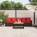 Canapea de grădină cu 5 locuri cu perne din polirattan maro - WALTI WALTI