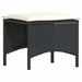 Set mobilier de grădină cu perne, 4 piese, negru, poliratan - WALTI WALTI