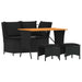 Set mobilier de grădină cu perne, 4 piese, negru, poliratan - WALTI WALTI