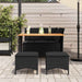 Set mobilier de grădină cu perne, 4 piese, negru, poliratan - WALTI WALTI