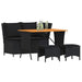 Set mobilier de grădină cu perne, 4 piese, negru, poliratan - WALTI WALTI