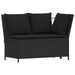 Set mobilier de grădină cu perne, 4 piese, negru, poliratan - WALTI WALTI