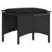 Set mobilier de grădină cu perne, 4 piese, negru, poliratan - WALTI WALTI