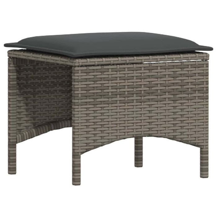 Set mobilier de grădină cu perne, 4 piese, gri, poliratan - WALTI WALTI