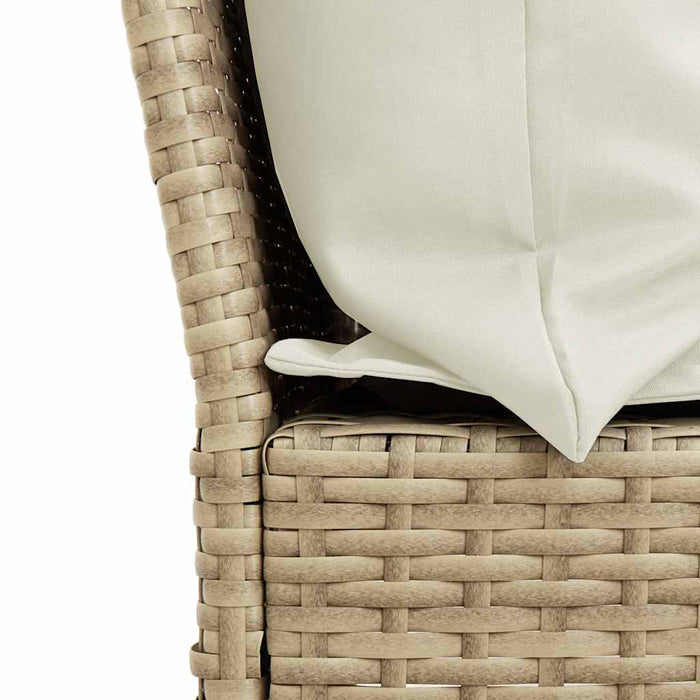 Set canapele de grădină, 4 piese, cu perne, bej, poliratan - WALTI WALTI