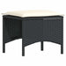 Set mobilier de grădină cu perne, 3 piese, negru, poliratan - WALTI WALTI