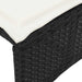 Set mobilier de grădină cu perne, 3 piese, negru, poliratan - WALTI WALTI