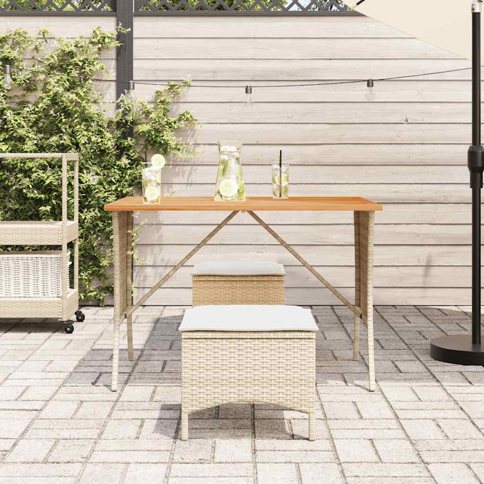 Set mobilier de grădină cu perne, 3 piese, bej, poliratan - WALTI WALTI