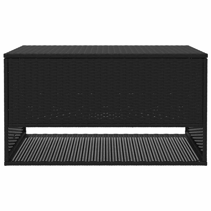 Cutie de perne de exterior Negru 100x55x55,5 cm Poly Rattan - WALTI WALTI