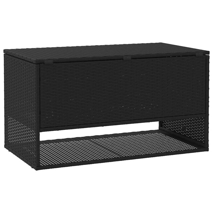 Cutie de perne de exterior Negru 100x55x55,5 cm Poly Rattan - WALTI WALTI