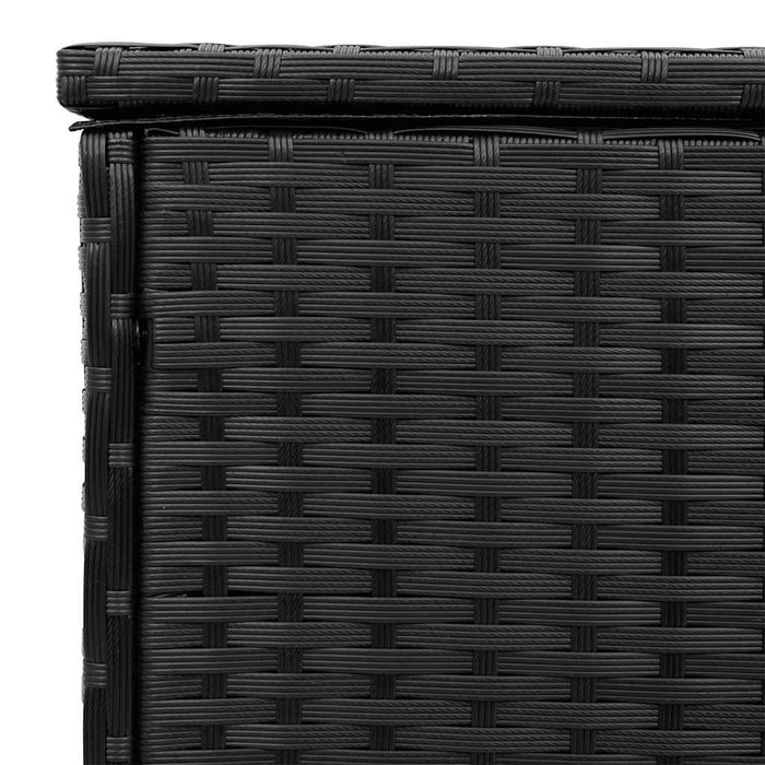 Cutie de perne de exterior Negru 100x55x55,5 cm Poly Rattan - WALTI WALTI