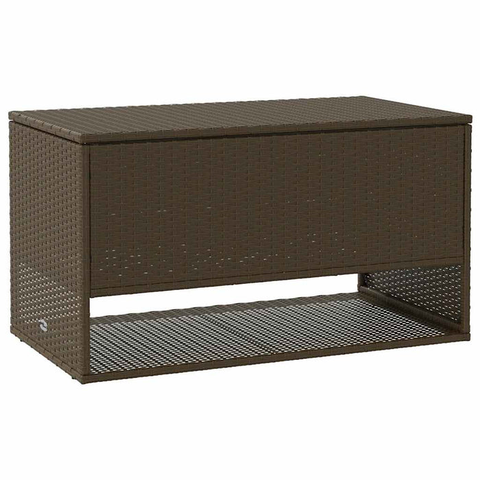 Cutie de perne de exterior maro 100x55x55,5 cm Poly Rattan - WALTI WALTI