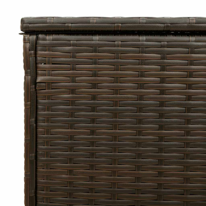 Cutie de perne de exterior maro 100x55x55,5 cm Poly Rattan - WALTI WALTI