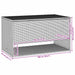 Cutie de perne de exterior maro 100x55x55,5 cm Poly Rattan - WALTI WALTI