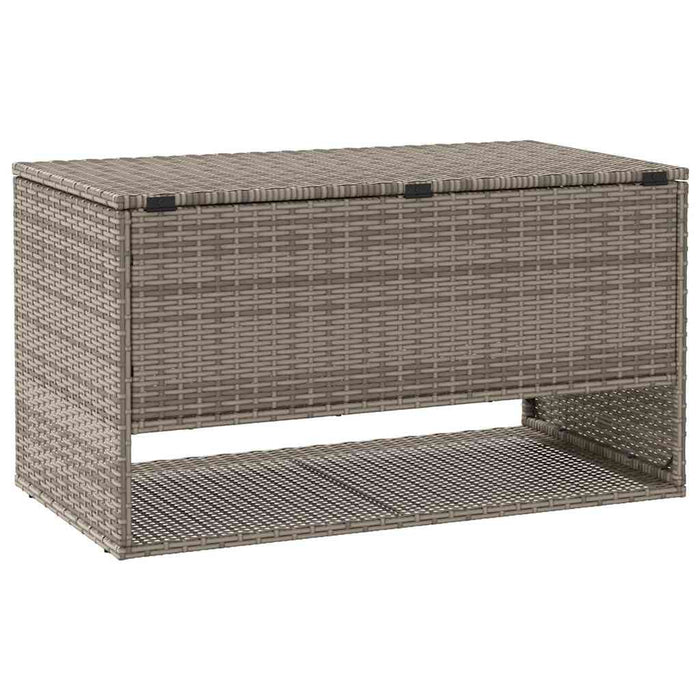 Cutie de perne de exterior gri 100x55x55,5 cm Poly Rattan - WALTI WALTI