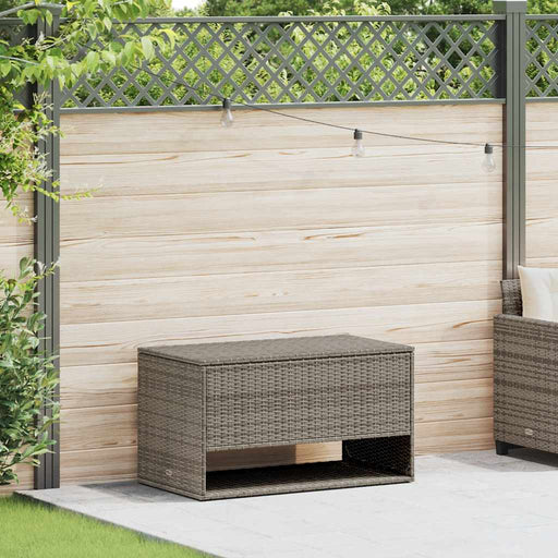 Cutie de perne de exterior gri 100x55x55,5 cm Poly Rattan - WALTI WALTI