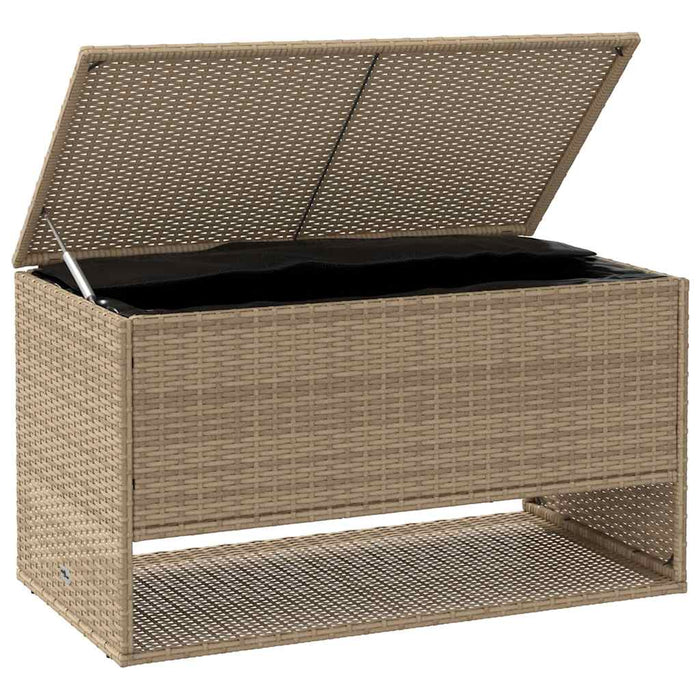 Cutie de perne de exterior Bej 100x55x55,5 cm Poly Rattan - WALTI WALTI
