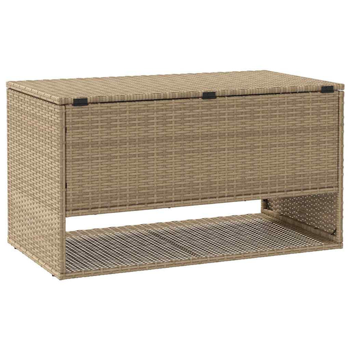 Cutie de perne de exterior Bej 100x55x55,5 cm Poly Rattan - WALTI WALTI