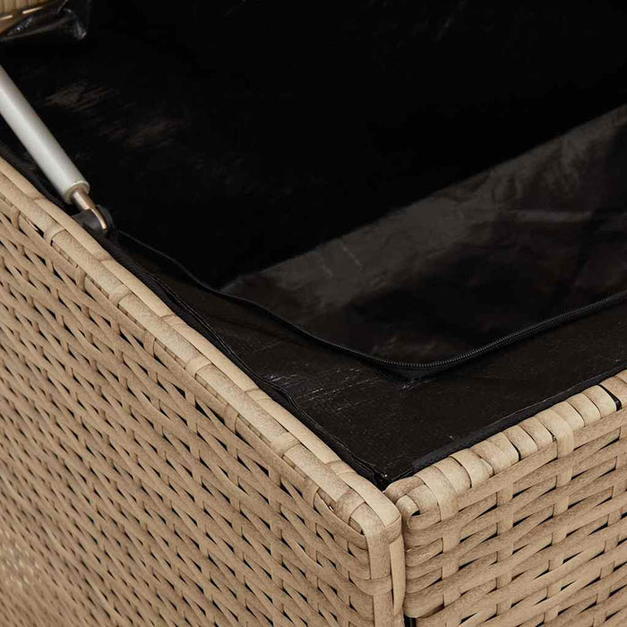 Cutie de perne de exterior Bej 100x55x55,5 cm Poly Rattan - WALTI WALTI
