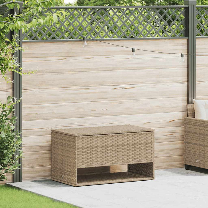 Cutie de perne de exterior Bej 100x55x55,5 cm Poly Rattan - WALTI WALTI