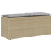 Bancă de grădină cu pernă Bej 110x40x44 cm polirattan - WALTI WALTI