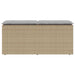 Bancă de grădină cu pernă Bej 110x40x44 cm polirattan - WALTI WALTI